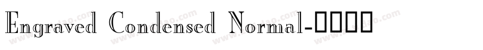 Engraved Condensed Normal字体转换
